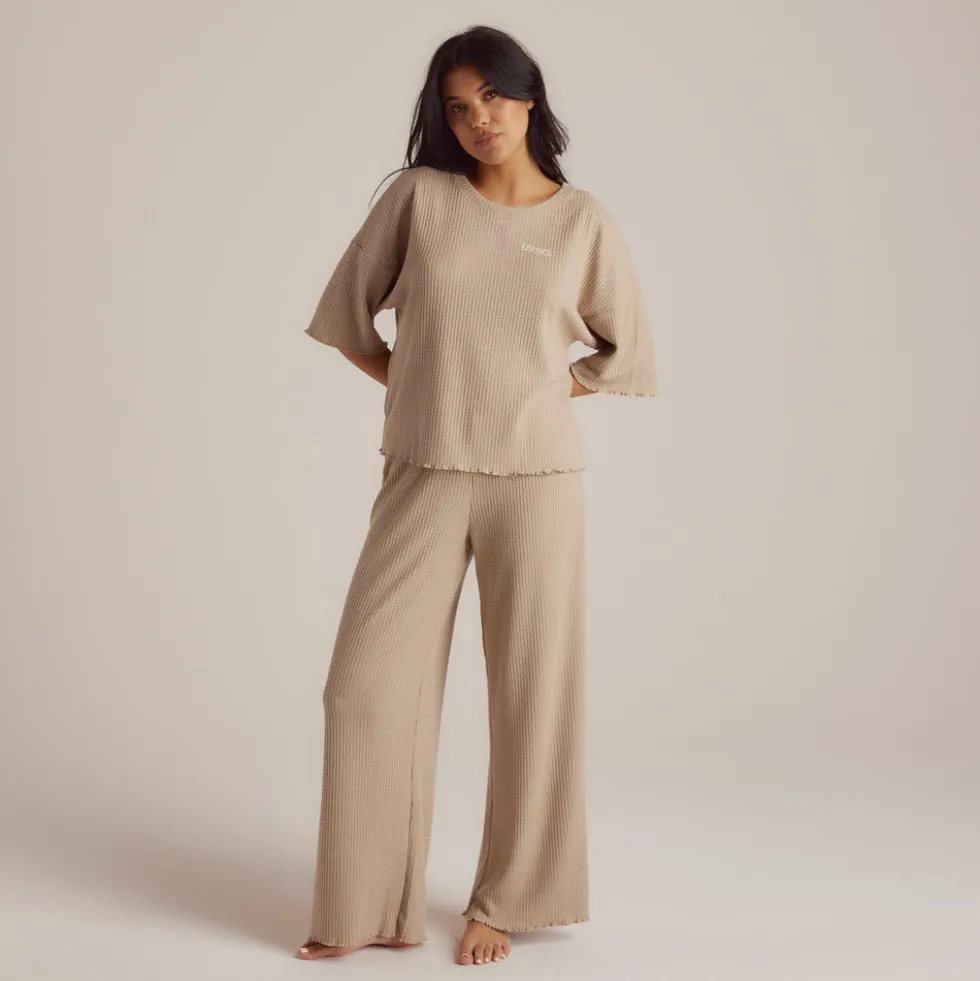 Pantalon de Pyjama Soft Waffle - Beige