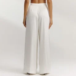 Pantalon Large en Satin - Écru