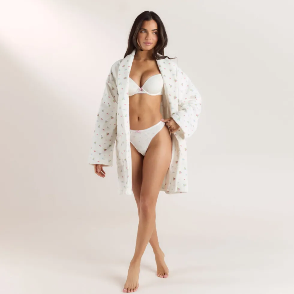 Peignoir - Blanc Floral