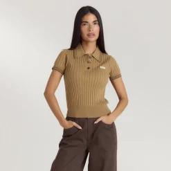 Polo en Maille - Beige