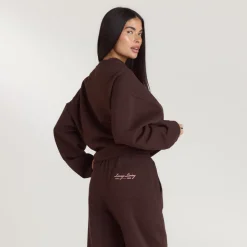 Pull avec Quart de Zip Lounge Living - Chocolat