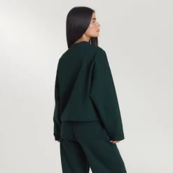 Pull avec Quart de Zip Lounge Living - Vert Forêt