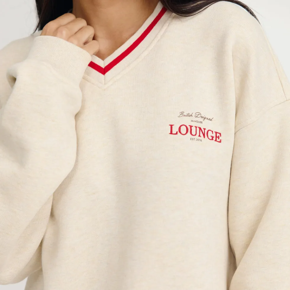 Pull à Col en V - Flocon d'Avoine