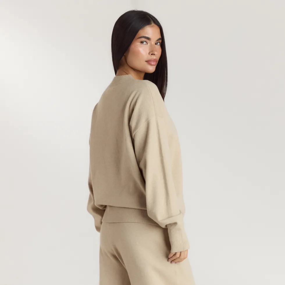 Pull en Maille à Ourlet - Flocon d'Avoine