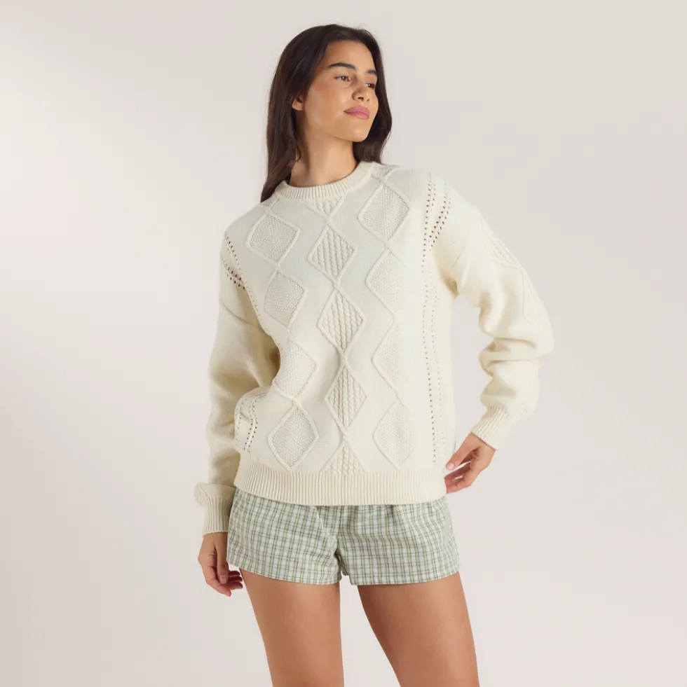 Pull Torsadé - Crème