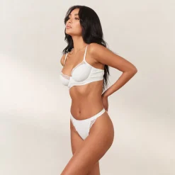 Ribbed Balcony Soutien-Gorge - Blanc