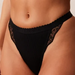 Ribbed String - Noir