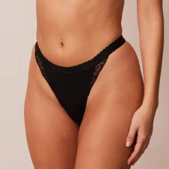 Ribbed String - Noir
