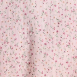 Robe Courte à Plis et Dentelle - Rose Floral