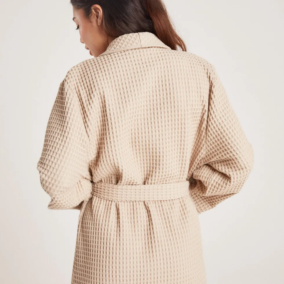 Robe de Chambre Waffle - Vison
