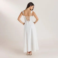 Robe Maxi Corset - Blanc