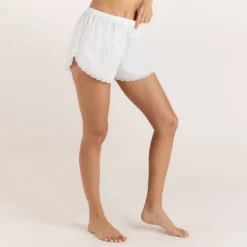 Short de Pyjama en Coton - Blanc