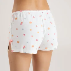 Short de Pyjama en Modal - Fruits Blancs