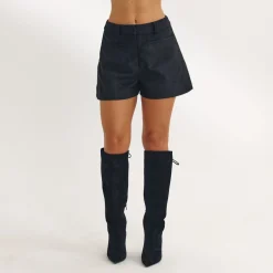 Short en Daim - Noir