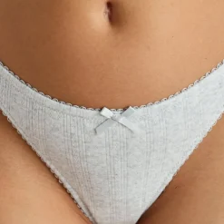 String en Pointelle - Gris Chiné