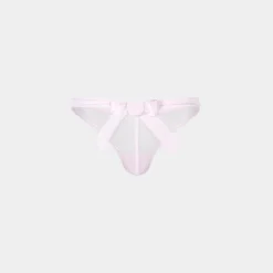 String à Nœud Satiné - Rose