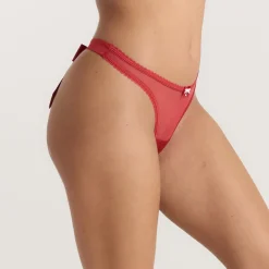 String à Nœud Satiné - Rouge