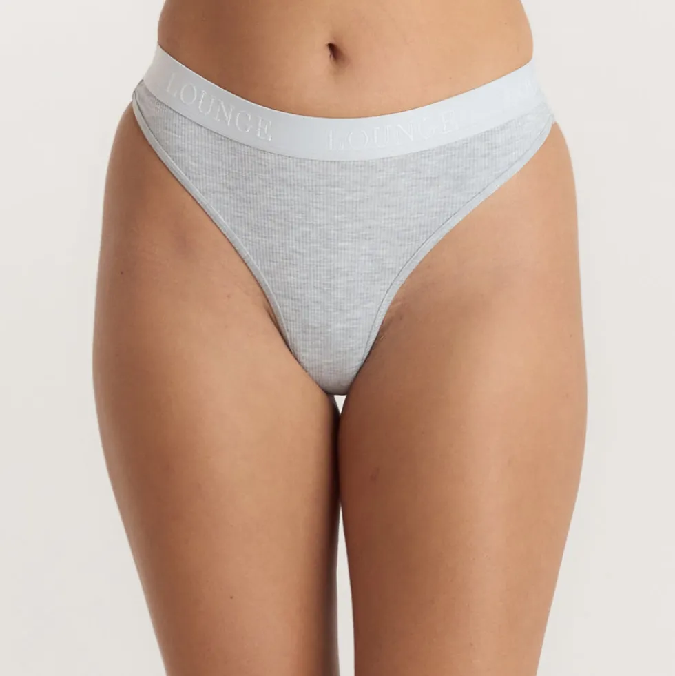 String Soft Ribbed - Gris chiné