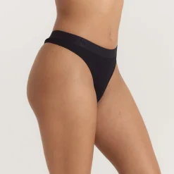 String Soft Ribbed - Noir