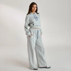 Sweat à Capuche Court - Gris chiné