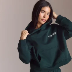 Sweat à Capuche Lounge Living - Vert Forêt