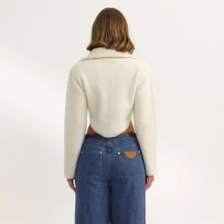 Veste Structurée en Maille - Crème